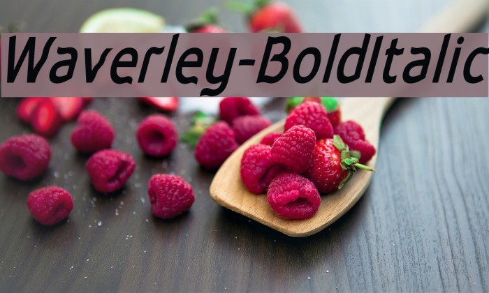 Waverley-BoldItalic Font examples
