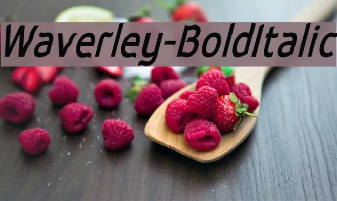Waverley-BoldItalic Example 1