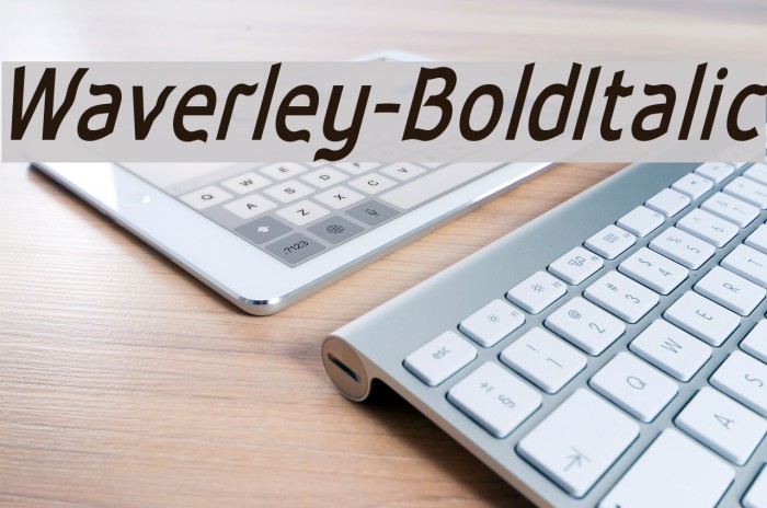 Waverley-BoldItalic Font examples