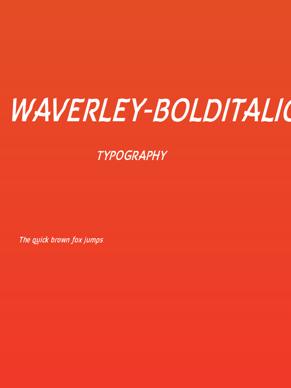 Waverley-BoldItalic Poster