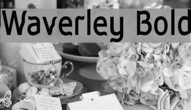 Waverley Bold Font examples