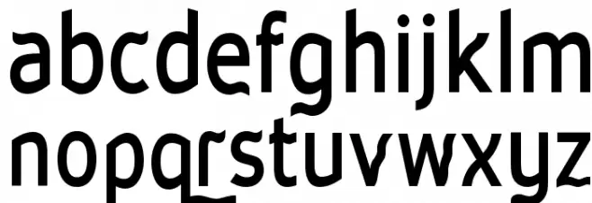 Waverley Bold Schriftart Kleinbuchstaben