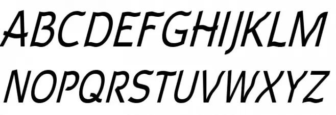 Waverley-Italic Schriftart Groß