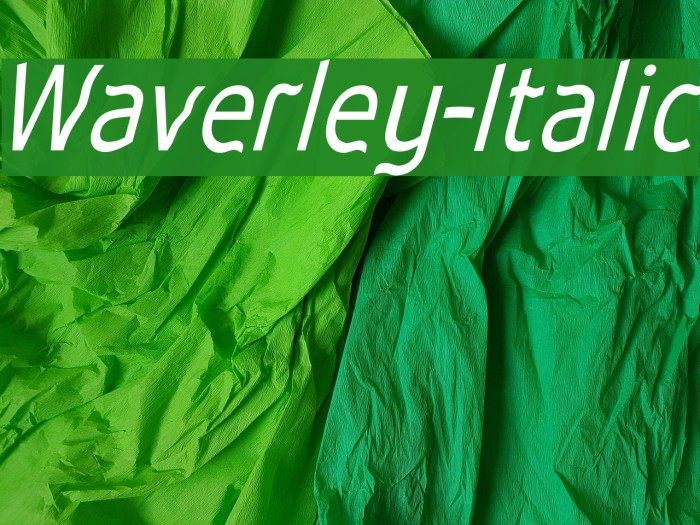 Waverley-Italic Font examples