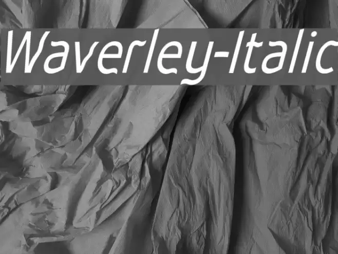 Waverley-Italic Fonte examples