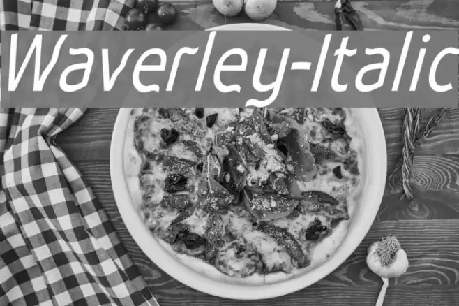 Waverley-Italic Fonte examples