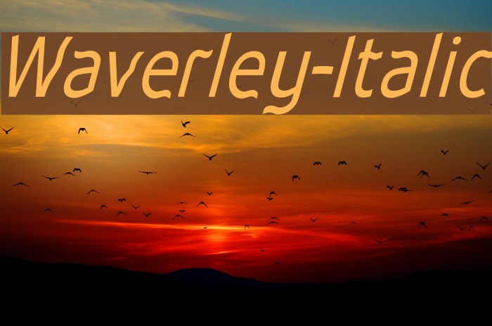 Waverley-Italic Font examples