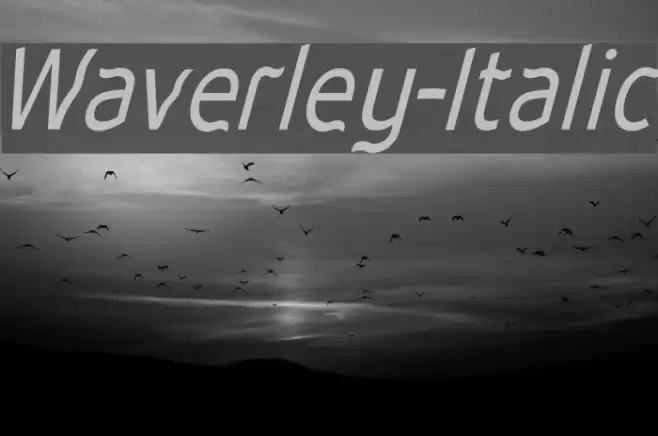 Waverley-Italic Fonte examples