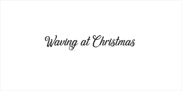 Waving at Christmas Logo