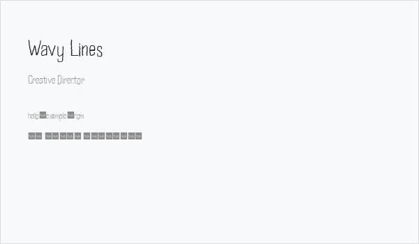 Wavy Lines Business Card