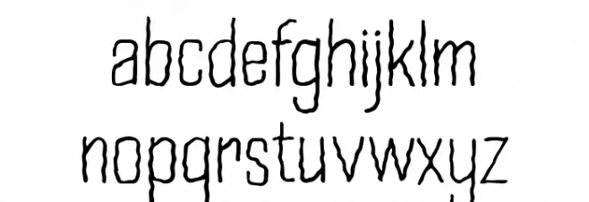 Wavy Lines Schriftart Kleinbuchstaben