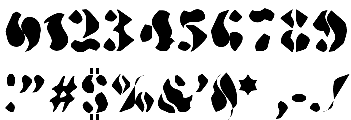 Wavy Optickal Font OTHER CHARS