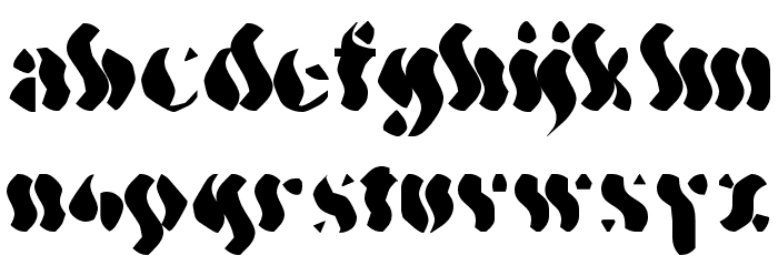 Wavy Optickal Font LOWERCASE