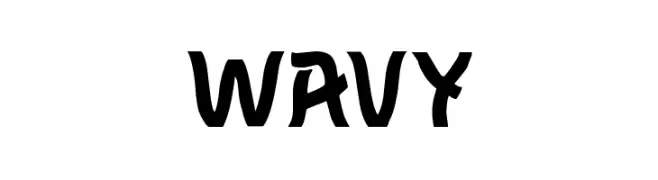 Wavy  フリーフォントのダウンロード