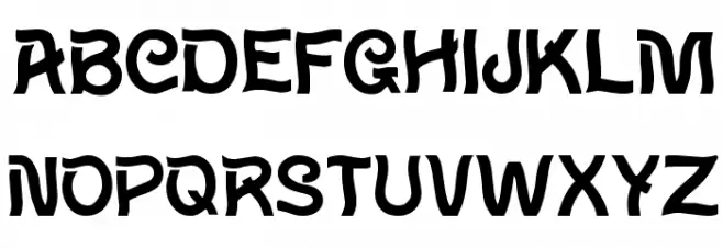 Wavy Font LOWERCASE