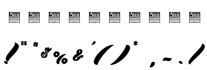 Wawie Patch_PersonalUseOnly Font OTHER CHARS
