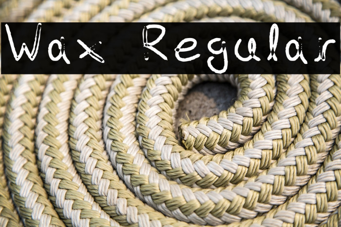 Wax - Regular Font examples