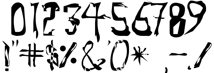 Waxtrax Medium Font OTHER CHARS