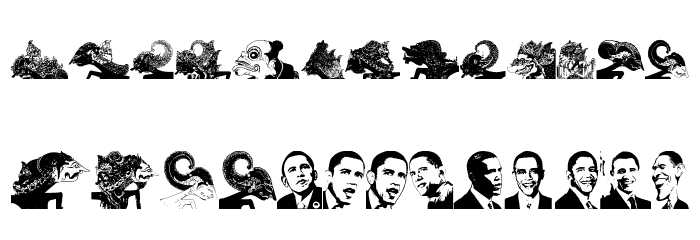 WayangObama Font LOWERCASE