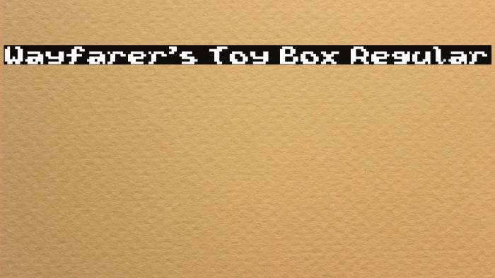 Wayfarer's Toy Box Regular Font examples