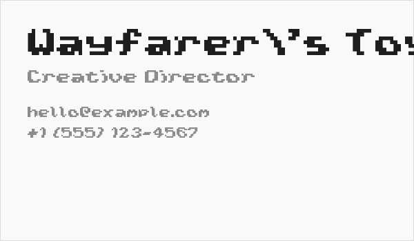 Wayfarer's Toy Box Regular Business Card