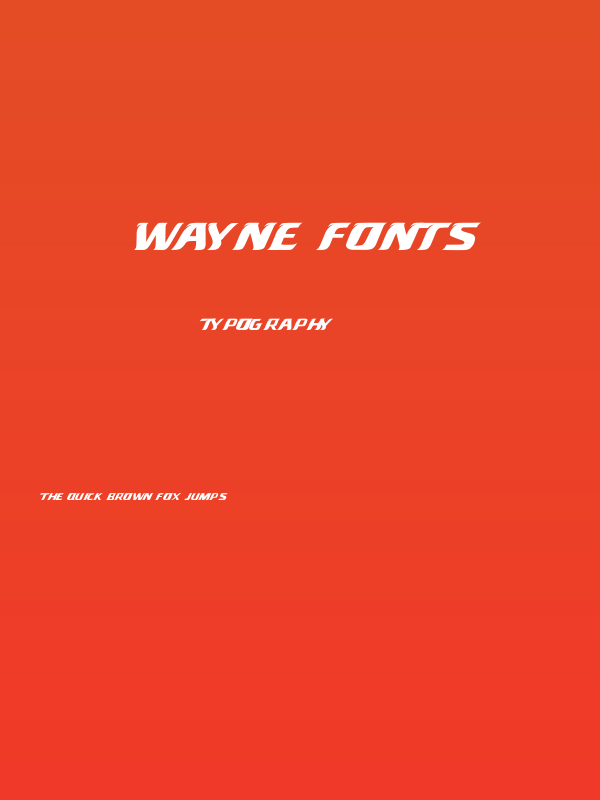 Wayne Fonts Poster