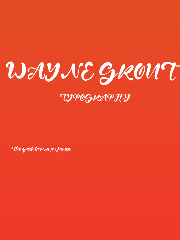 Wayne Grout Poster