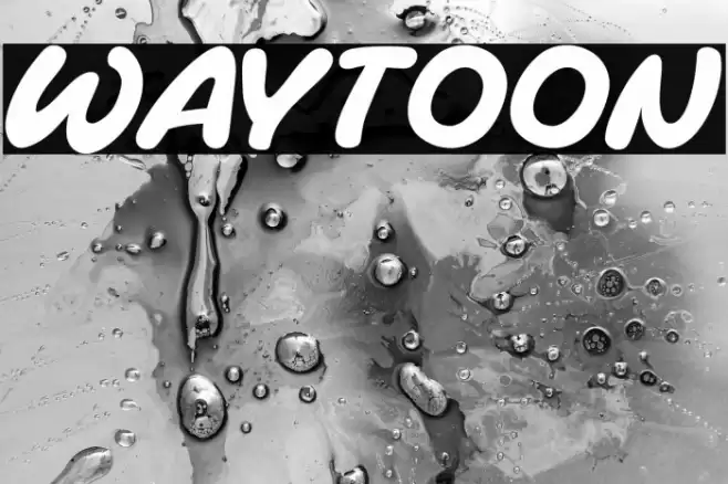 Waytoon Caratteri examples