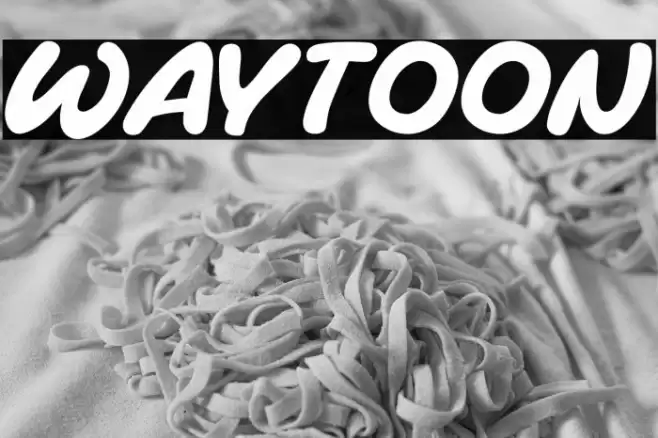 Waytoon Caratteri examples