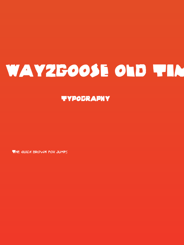 Wayzgoose Old Time Poster