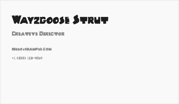 Wayzgoose Strut Business Card