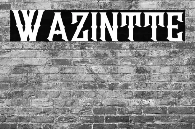 Wazintte Font examples