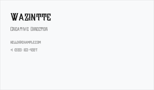 Wazintte Business Card
