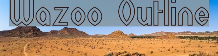 Wazoo Outline Font examples