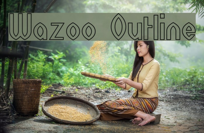 Wazoo Outline Font examples