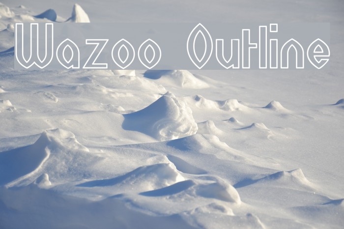 Wazoo Outline Font examples