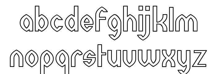 Wazoo Outline Font LOWERCASE