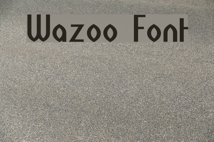 Wazoo Font examples