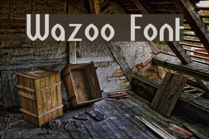 Wazoo Font examples