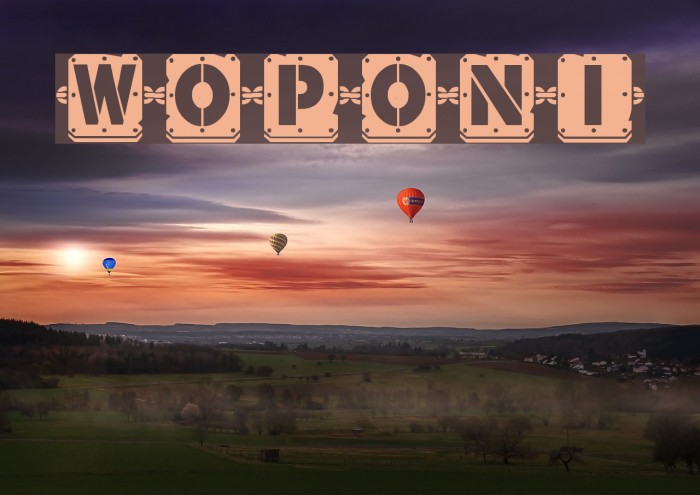 Woponi Font examples