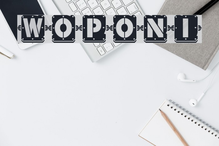 Woponi Font examples