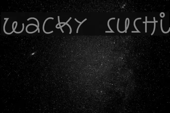 wacky sushi Font examples