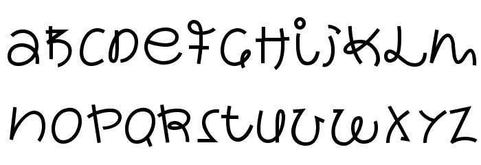 wacky sushi Font LOWERCASE