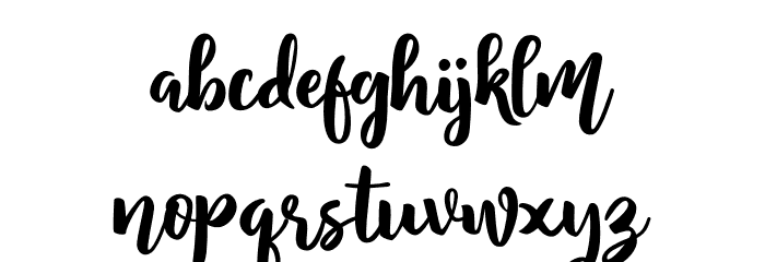 wagged Font LOWERCASE