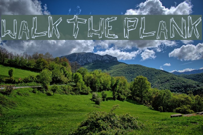 walk the plank Font examples