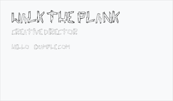 walk the plank Business Card