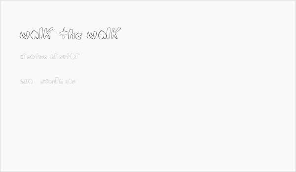 walk the walk Business Card