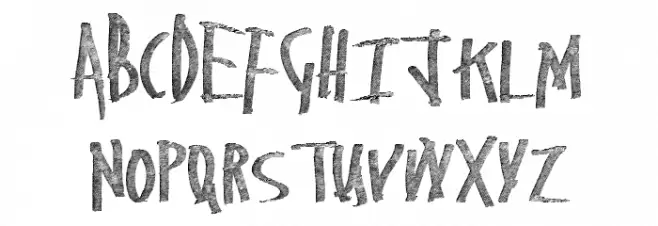 washer Font UPPERCASE