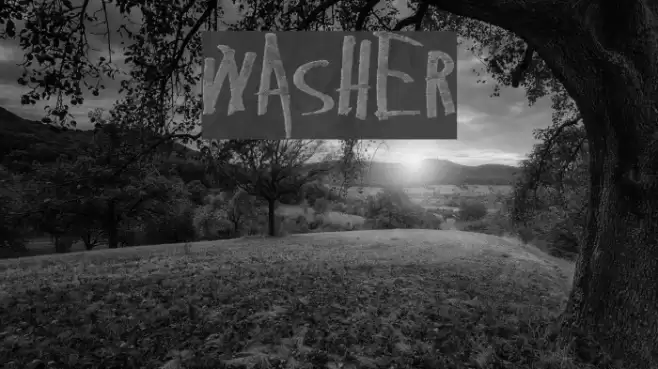 washer Font examples