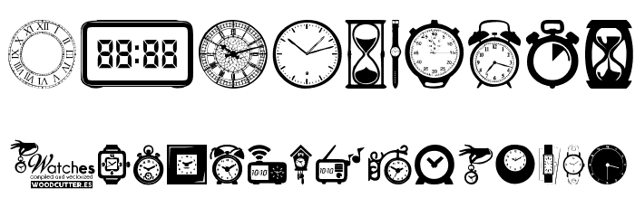 watches Font OTHER CHARS